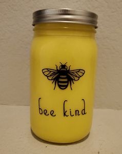 Bee Kind mason jar tissue holder